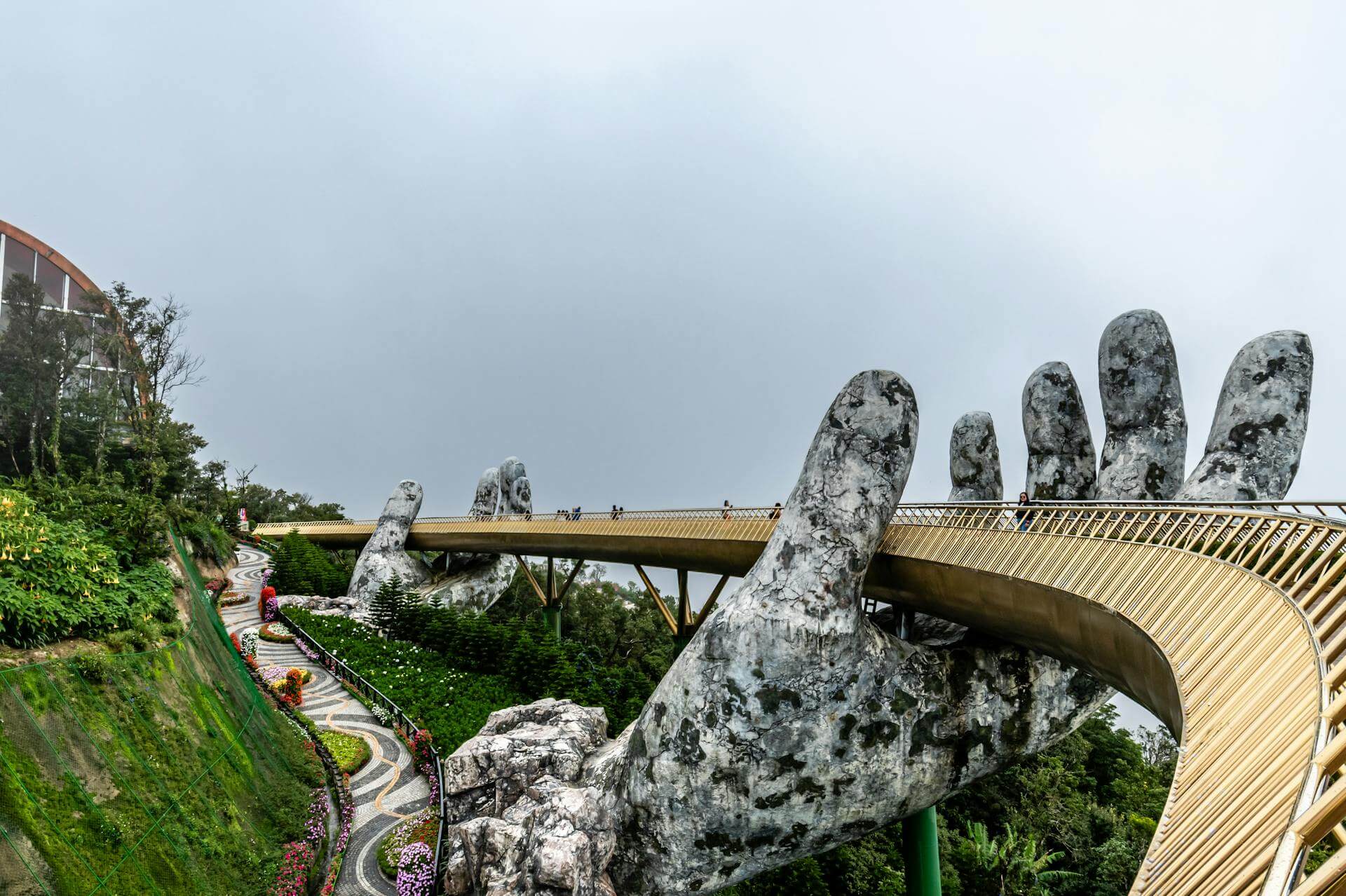 The iconic Golden Bridge in Da Nang, Vietnam