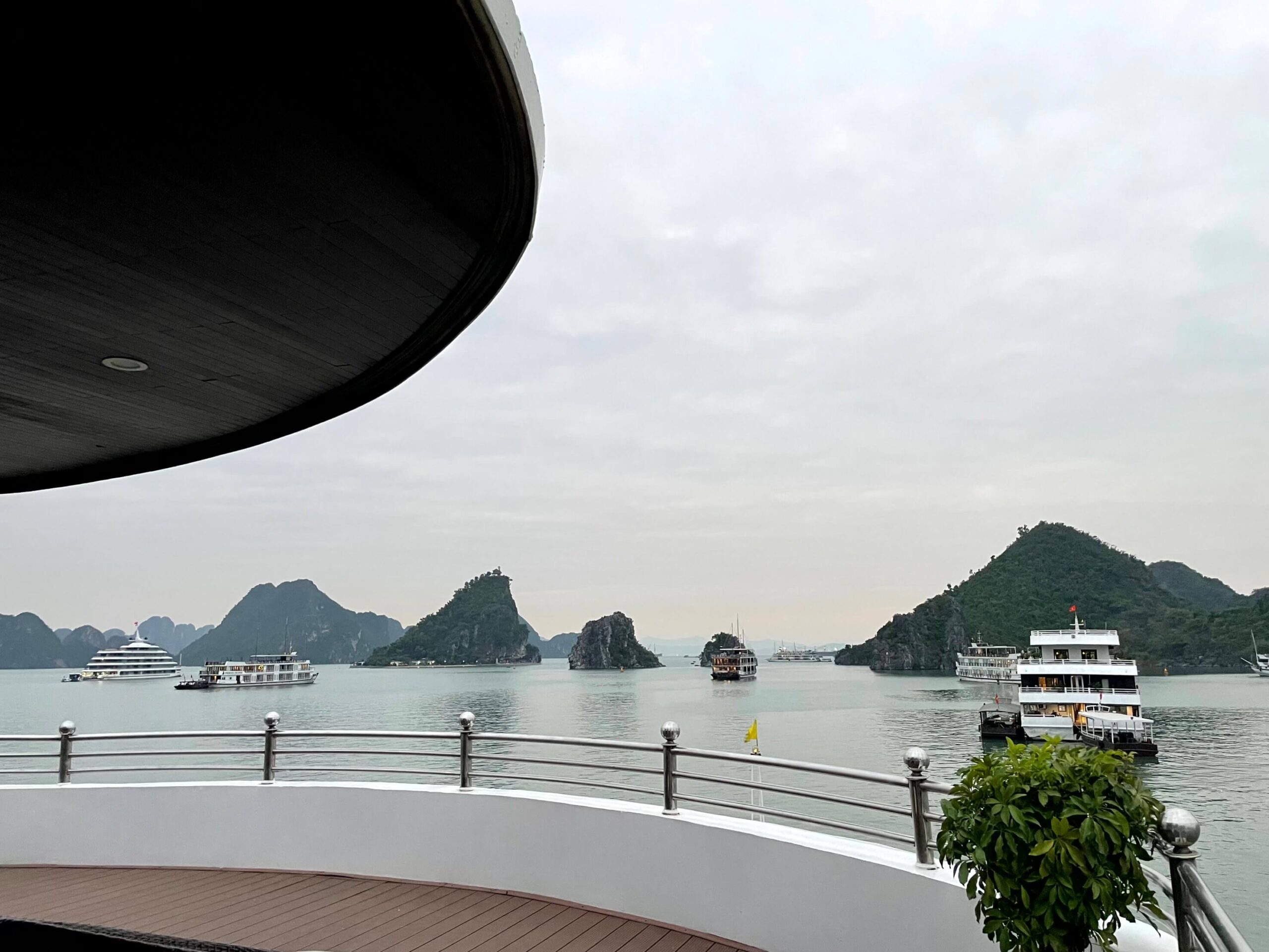 The view from the balcony on Athena Royal Cruise