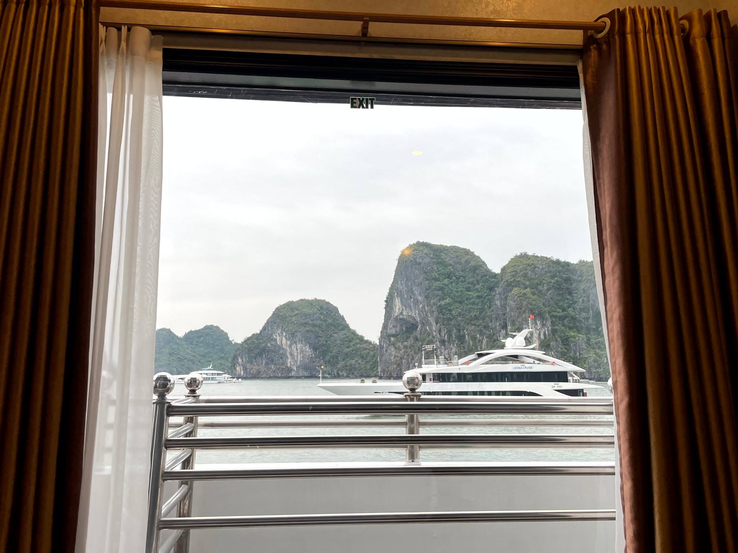 The bathroom window on Athena Royal Cruise