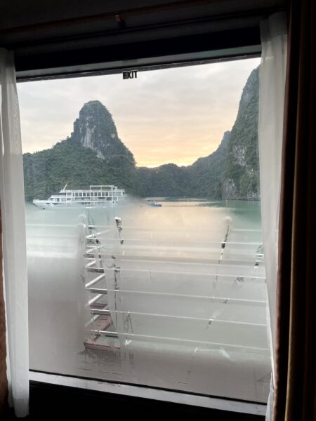 The bathroom window on Athena Royal Cruise