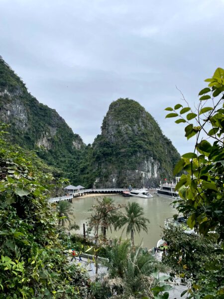 The view from the path to Sung Sot Cave on Bo Hon Island in Halong Bay