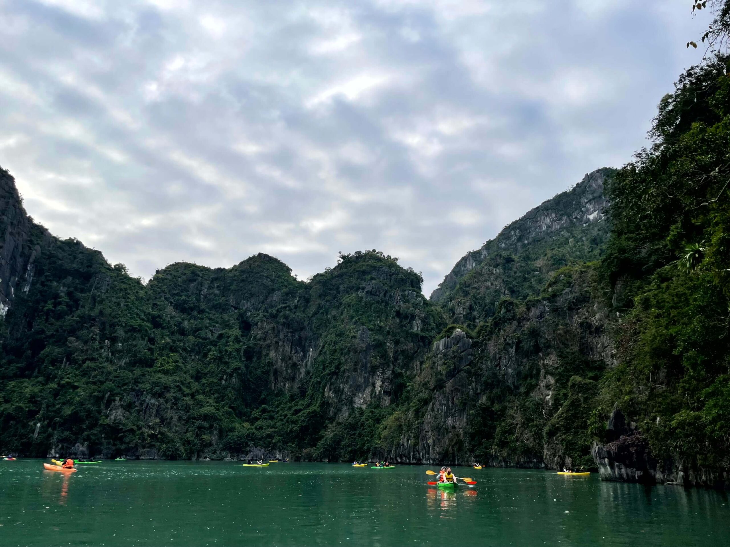 Kayaking at Luon Cave in Halong Bay