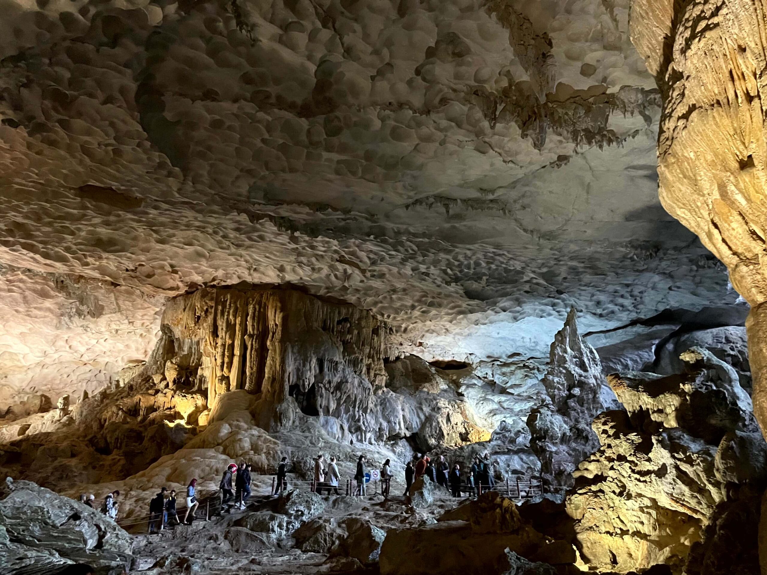 The large third chamber of Sung Sot Cave ("Surprising Cave") in Halong Bay