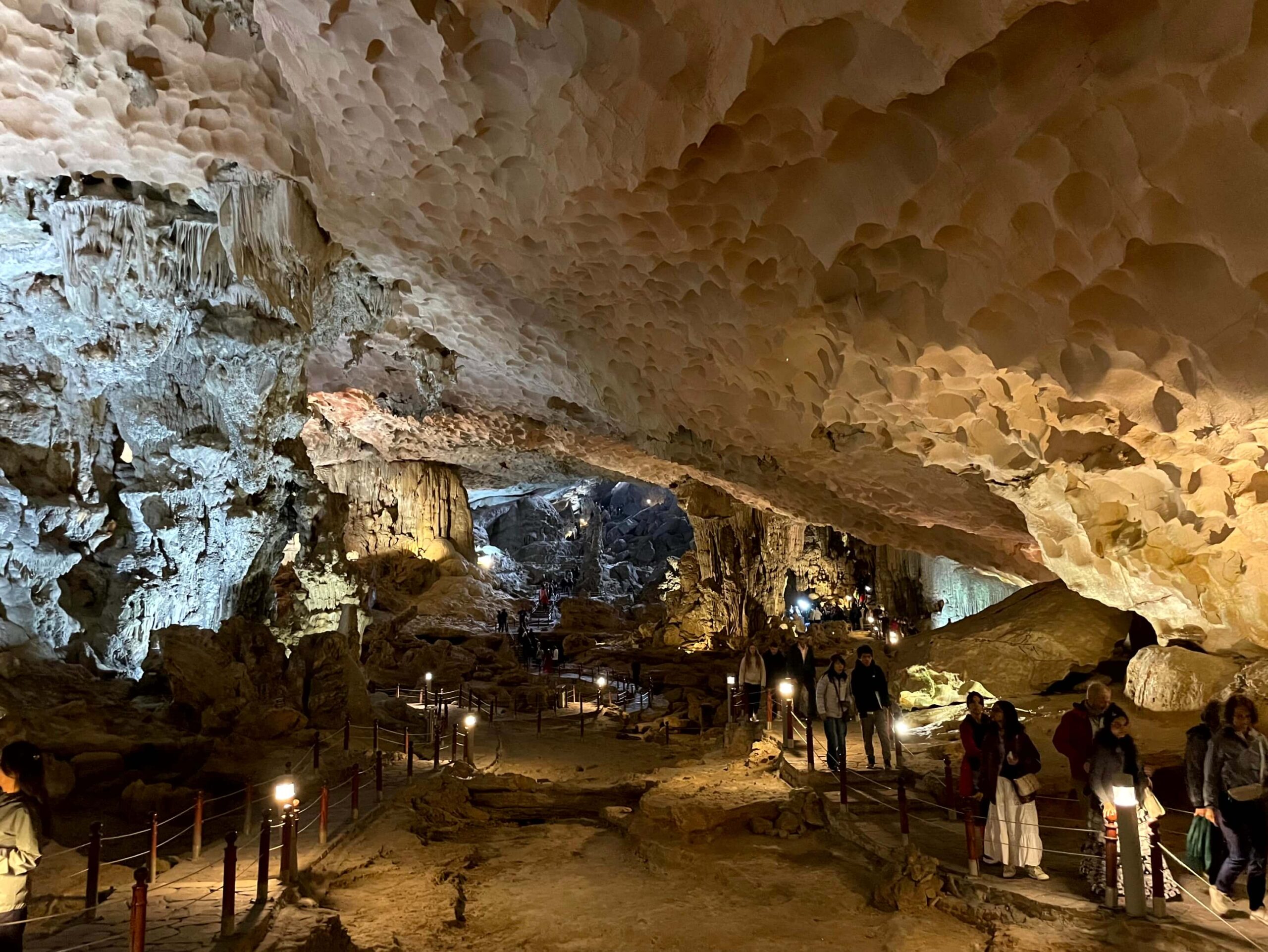 The large third chamber of Sung Sot Cave ("Surprising Cave") in Halong Bay
