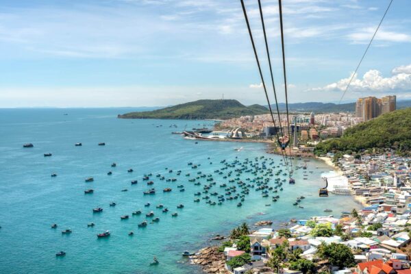 A view of Phu Quoc (Vietnam) from the cable car